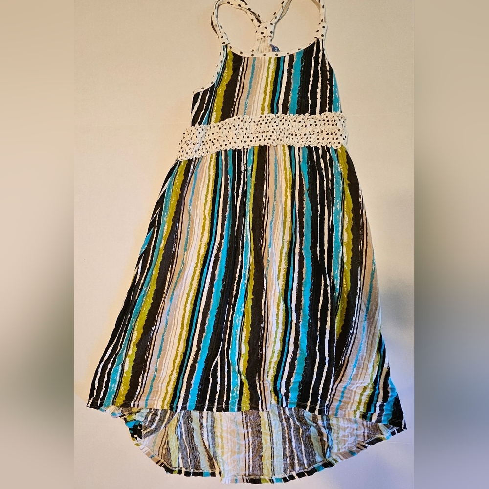 Truly Me Blue and Green Sundress Sleeveless Casual